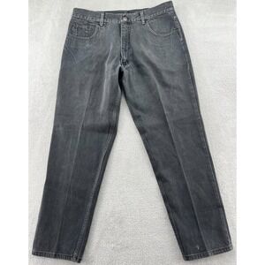 VTG Bugle Boy Company Jeans Mens Sz 34x30 Black USA Y2K Baggy Skater
